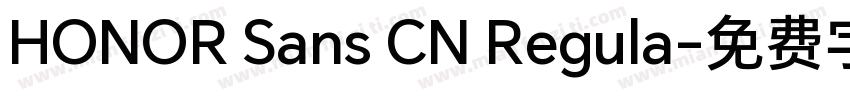 HONOR Sans CN Regula字体转换